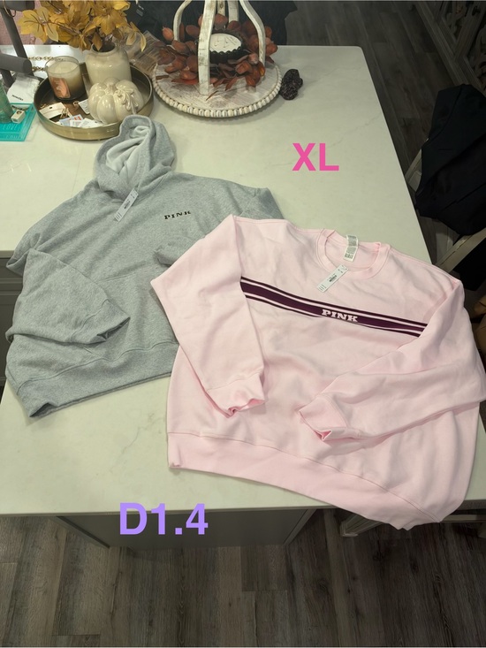 PINK Victoria's Secret Tops - 4 PINK XL Victoria's Secret Crewneck Sweatshirts & Hoodie brand new smoke free